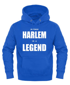 I’m From Harlem , I’m A Legend Pull Over Hoody (Royal Blue)