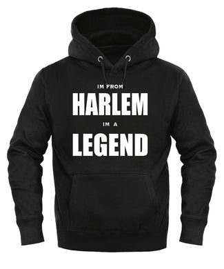 I’m From Harlem , I’m A Legend Pull Over Hoody (Black)